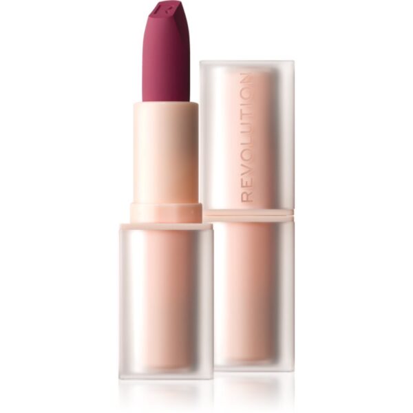 Makeup Revolution Lip Allure Soft Satin Lipstick ruj cremos cu finisaj satinat culoare Berry Boss 3