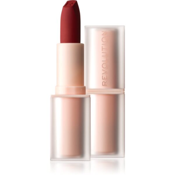 Makeup Revolution Lip Allure Soft Satin Lipstick ruj cremos cu finisaj satinat culoare CEO Brick Red 3
