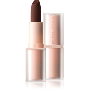 Makeup Revolution Lip Allure Soft Satin Lipstick ruj cremos cu finisaj satinat culoare Stiletto Brown 3