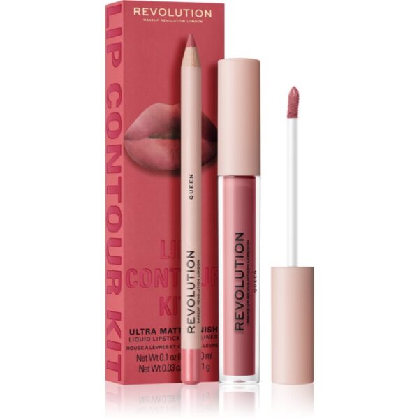 Makeup Revolution Lip Contour Kit set îngrijire buze culoare Queen-Țena