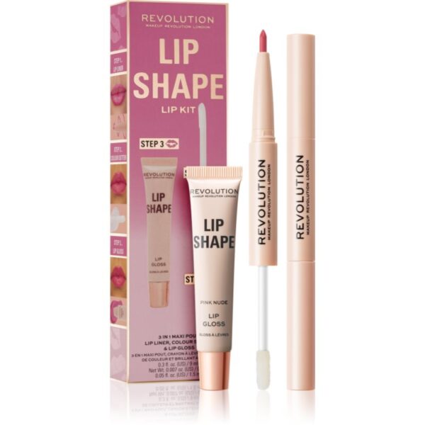 Makeup Revolution Lip Shape Kit set îngrijire buze culoare Pink Nude 1 buc-ro