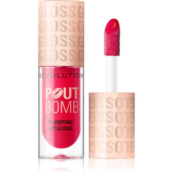 Makeup Revolution Pout Bomb lip gloss cu efect de crestere culoare Cherry Sheer Red 4.6 ml-ro