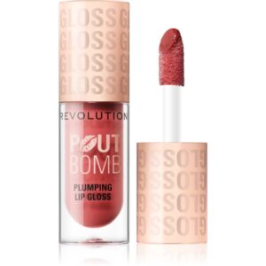 Makeup Revolution Pout Bomb lip gloss cu efect de crestere culoare Melba Warm Peach 4.6 ml-ro