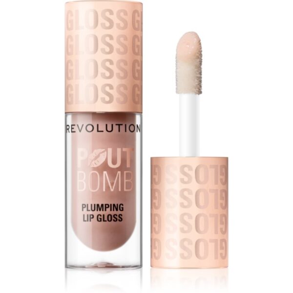 Makeup Revolution Pout Bomb lip gloss cu efect de crestere culoare Milky Sheer Holo 4.6 ml-ro