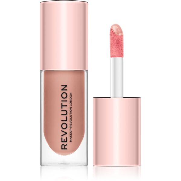 Makeup Revolution Pout Bomb luciu de buze pentru un volum suplimentar lucios culoare Candy 4.6 ml-Țena