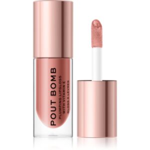 Makeup Revolution Pout Bomb luciu de buze pentru un volum suplimentar lucios culoare Doll 4.6 ml-Țena