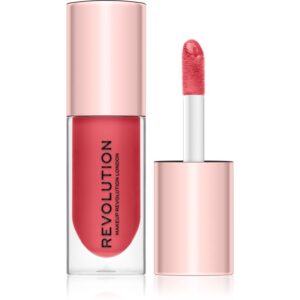 Makeup Revolution Pout Bomb luciu de buze pentru un volum suplimentar lucios culoare Peachy 4.6 ml-Țena