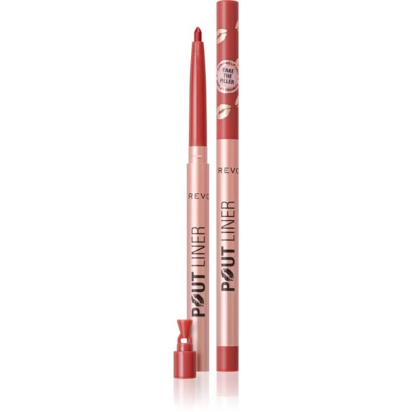 Makeup Revolution Pout Liner creion contur pentru buze pentru volum maxim culoare Burnt Cherry Red 0.2 g-ro