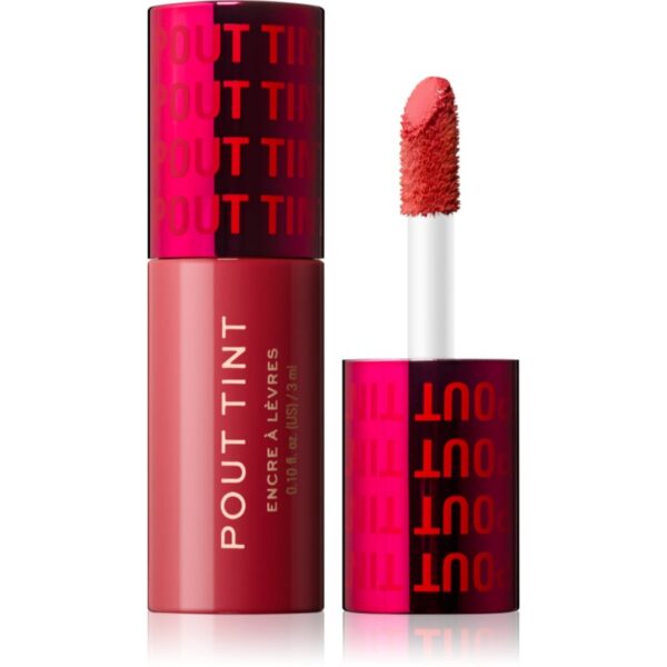 Makeup Revolution Pout Tint lip gloss cu efect de hidratare culoare Sizzlin Red 3 ml-ro