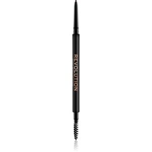 Makeup Revolution Precise Brow Pencil creion sprâncene precise cu pensula culoare Dark Brown 0.05 g-ro
