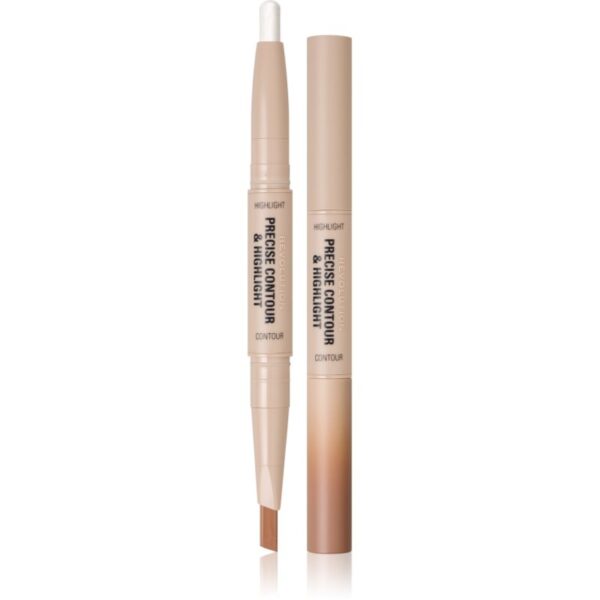 Makeup Revolution Precise Contour & Highlight baton pentru dublu contur culoare Light 1.45 g-Țena