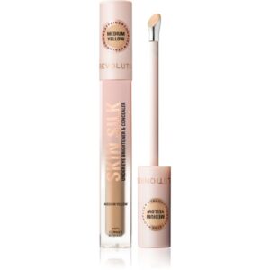 Makeup Revolution Skin Silk Under Eye Brightener & Concealer corector iluminator culoare Medium Yellow 4 ml-Țena