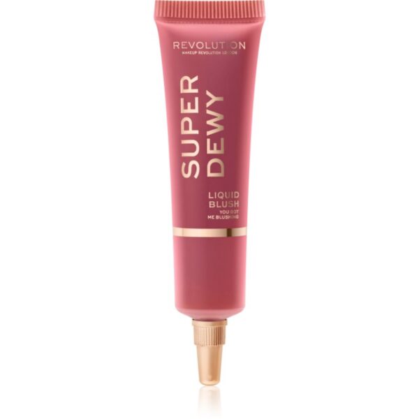 Makeup Revolution Superdewy fard de obraz lichid culoare You Got Me Blushing 15 ml-ro