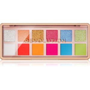 Makeup Revolution The Icon Palette paletă cu farduri de ochi culoare The Vibrant Icon Brights Palette 12x0.7 g-ro