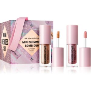 Makeup Revolution Xmass 2024 Mini Shimmer Bomb Duo set cadou de buze-ro