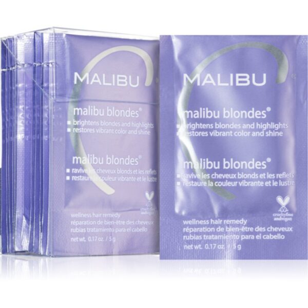 Malibu C Wellness Hair Remedy Malibu Blondes tratament intensiv pentru parul blond cu suvite 12x5 g-Țena