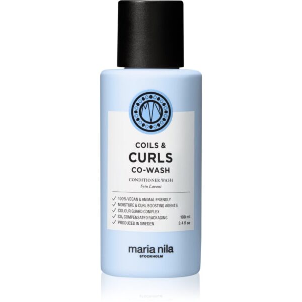 Maria Nila Coils & Curls Co-Wash sampon si balsam pentru par ondulat si cret 100 ml-Țena
