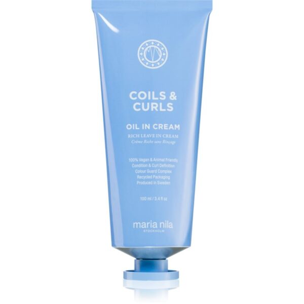 Maria Nila Coils & Curls Oil In Cream crema regeneratoare pentru par ondulat si cret 100 ml-Țena