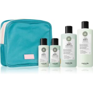 Maria Nila True Soft Beauty Bag Îngrijire hidratantă pentru par uscat-Țena