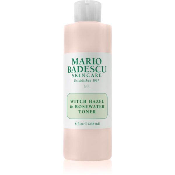 Mario Badescu Witch Hazel & Rosewater Toner solutie tonica cu efect de iluminare cu apă de trandafiri 236 ml-Țena
