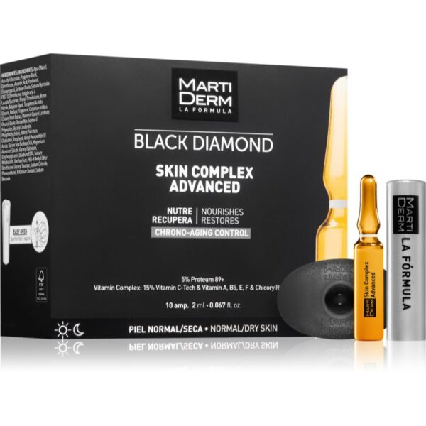 MartiDerm Black Diamond Skin Complex Advanced fiole pentru ten obosit 10x2 ml-ro