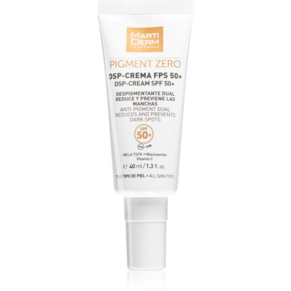 MartiDerm Pigment Zero DSP-Cream crema de zi impotriva petelor pigmentare SPF 50+ 40 ml-Țena
