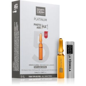 MartiDerm Platinum Photo Age HA+ ser facial anti-îmbătrânire in fiole 5x2 ml-Țena