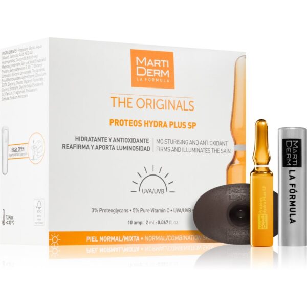 MartiDerm The Originals Proteos Hydra Plus SP fiolă împotriva îmbătrânirii pielii cu vitamina C 10x2 ml-ro