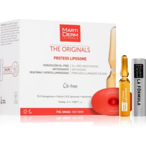 MartiDerm The Originals Proteos Liposome crema cu efect iluminator si de netezire in fiole 10x2 ml-ro