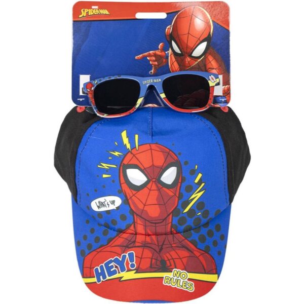 Marvel Spiderman Set Cap & Sunglasses set pentru copii 3+ years Size 53 cm 1 buc-Țena