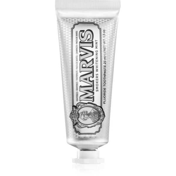 Marvis Whitening Smokers Mint pasta de dinti cu efect de albire pentru fumatori aroma Mint 25 ml-Țena