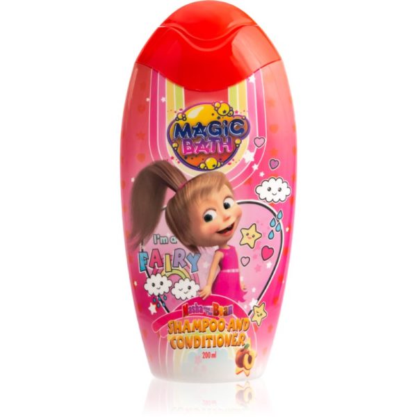 Masha & The Bear Magic Bath Shampoo and Conditioner sampon si balsam 2 in 1 pentru copii 200 ml-ro