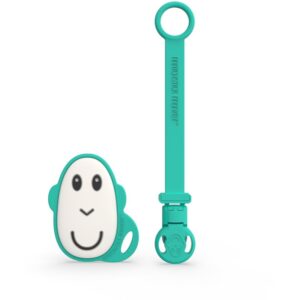 Matchstick Monkey Flat Face Teether & Soother Clip set cadou pentru copii Green-Țena