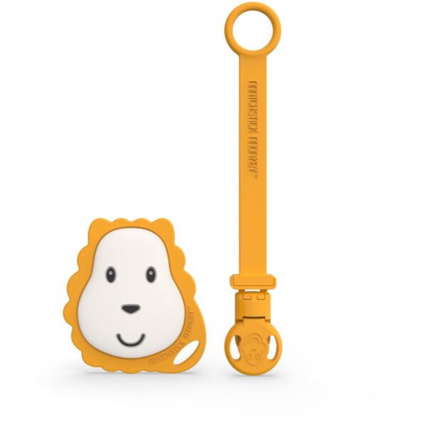 Matchstick Monkey Flat Face Teether & Soother Clip set cadou pentru copii Lion-Țena
