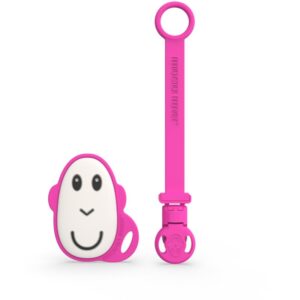Matchstick Monkey Flat Face Teether & Soother Clip set cadou pentru copii Pink-Țena