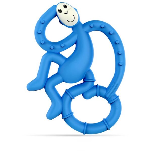 Matchstick Monkey Mini Monkey Teether jucărie pentru dentiție cu aditiv antimicrobian Blue 1 buc-ro