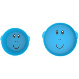 Matchstick Monkey Monkey Plate & Bowl serviciu de masă pentru copii pentru copii Blue-ro