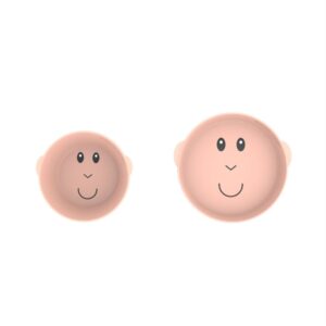 Matchstick Monkey Monkey Plate & Bowl serviciu de masă pentru copii pentru copii Dusty Pink 1 buc-ro