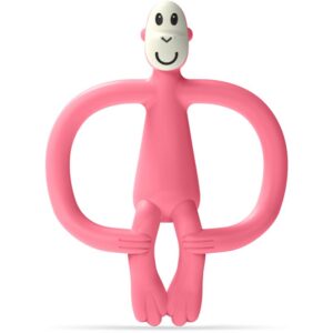 Matchstick Monkey Monkey Teether jucărie pentru dentiție perie 2 in 1 Pink 1 buc-ro