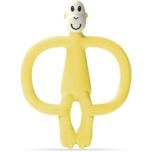 Matchstick Monkey Monkey Teether jucărie pentru dentiție perie 2 in 1 Yellow 1 buc-ro