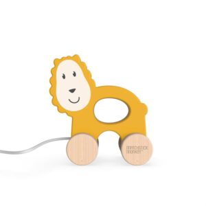 Matchstick Monkey Pull Along Animal jucărie de tras Lion 1 buc-Țena