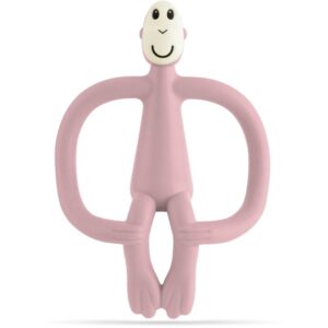 Matchstick Monkey Teething Toy and Gel Applicator jucărie pentru dentiție perie 2 in 1 Dusty Pink 1 buc-Țena