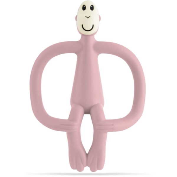 Matchstick Monkey Teething Toy and Gel Applicator jucărie pentru dentiție perie 2 in 1 Dusty Pink 1 buc-Țena