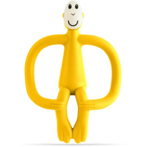Matchstick Monkey Teething Toy and Gel Applicator jucărie pentru dentiție perie 2 in 1 Yellow 1 buc-ro