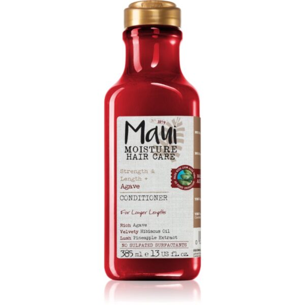 Maui Moisture Strength & Lenght + Agave balsam pentru indreptare pentru par degradat sau tratat chimic 385 ml-ro