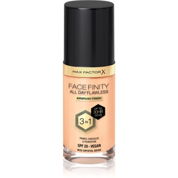 Max Factor Facefinity All Day Flawless machiaj persistent SPF 20 culoare 33 Crystal Beige 30 ml-ro