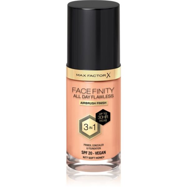 Max Factor Facefinity All Day Flawless machiaj persistent SPF 20 culoare 77 Soft Honey 30 ml-Țena