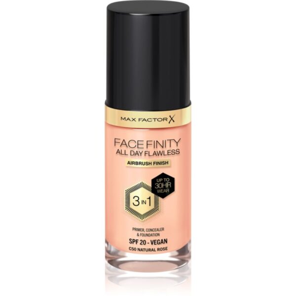 Max Factor Facefinity All Day Flawless machiaj persistent SPF 20 culoare C50 Natural Rose 30 ml-ro