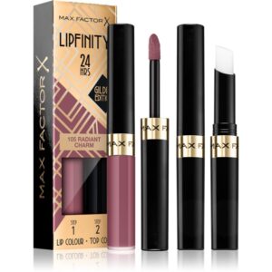 Max Factor Lipfinity Gilded Edition ruj cu persistenta indelungata balsam culoare 105 Radiant Charm 4