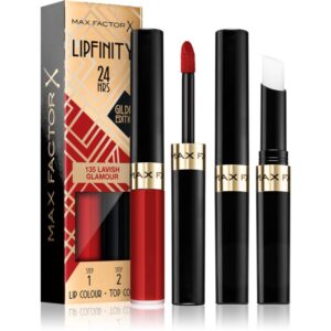 Max Factor Lipfinity Gilded Edition ruj cu persistenta indelungata balsam culoare 135 Lavish Glamour 4